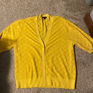 Yellow Short Sleeved Ann Taylor Factory Sweater